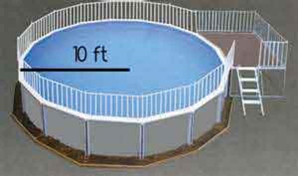 The Stewart family is building a circular swimming pool. If the radius of the pool-example-1