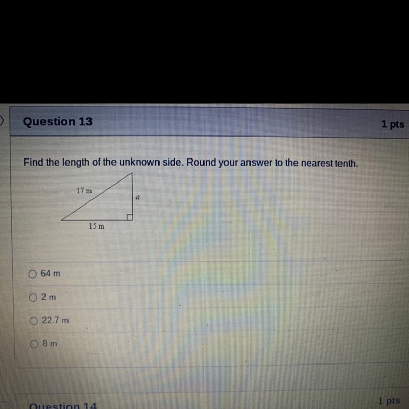 Find the length of the unknown side. Round your answer to the nearest tenth.-example-1