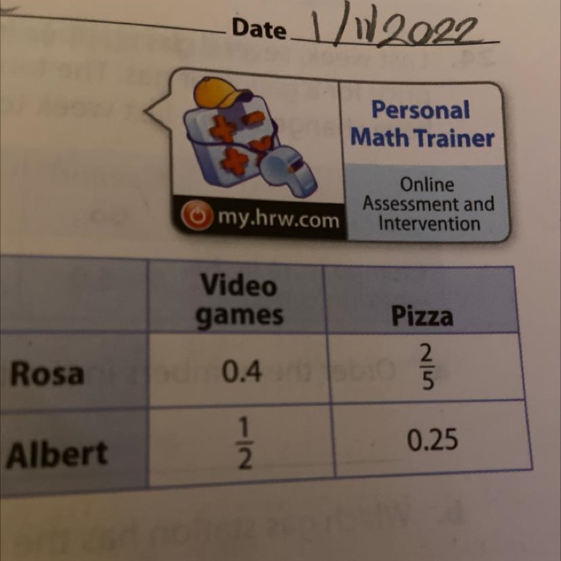 Rosa and Albert receive the same amount of allowance each week. The table shows what-example-1