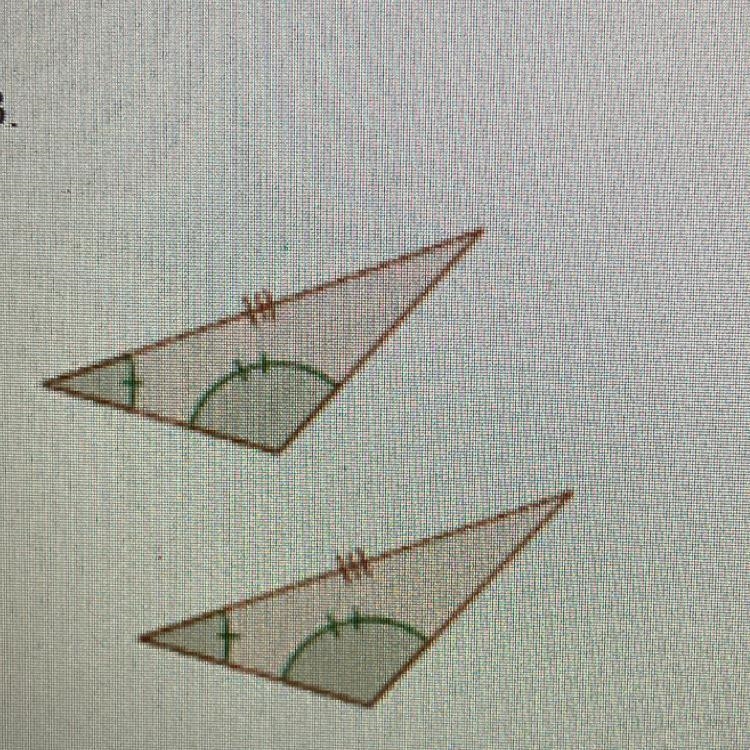 Answer asap For each pair of triangles below, state if they are congruent by ADA , congruent-example-1