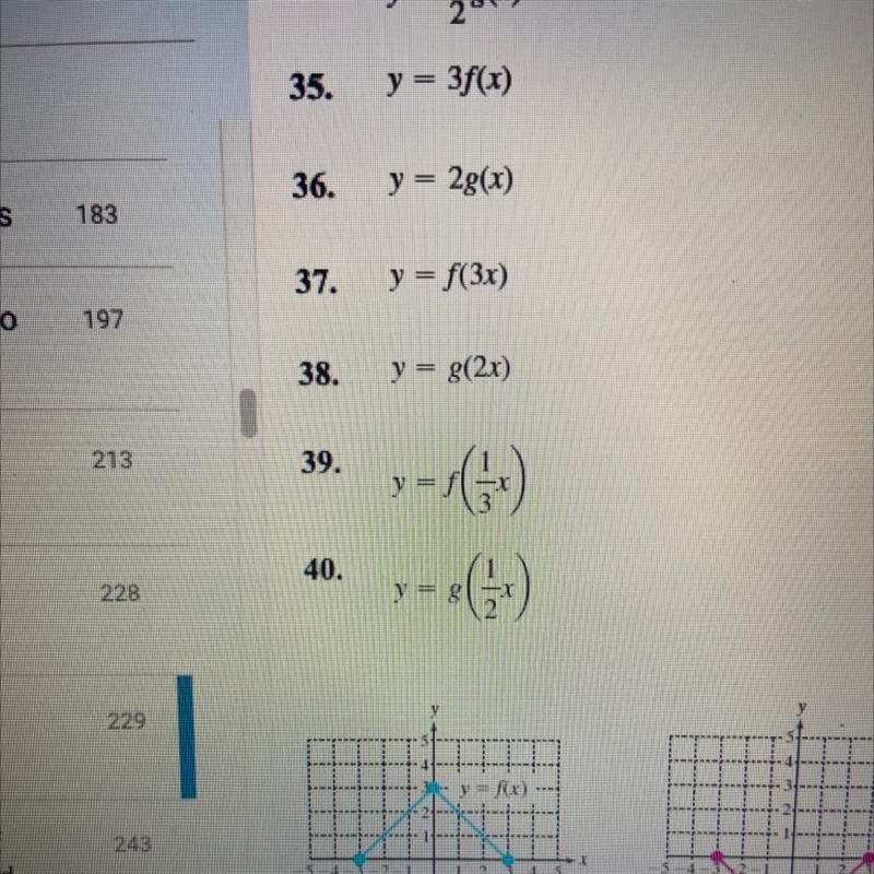 It is asking me to graph a function with transformations y=3f(x) but the function-example-1