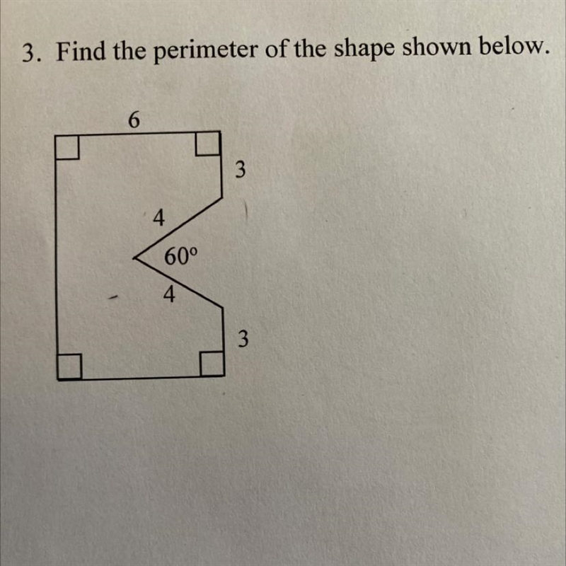 Find the perimeter of the shape shown below.-example-1