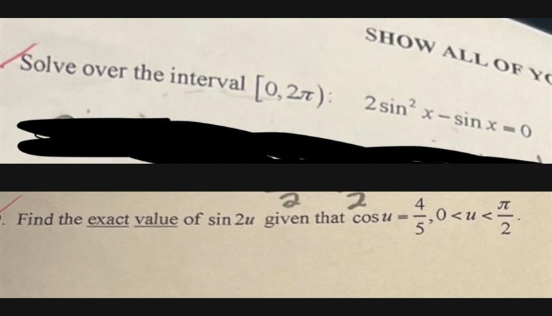 Please help with both precalc questions! 2 dif problems-example-1