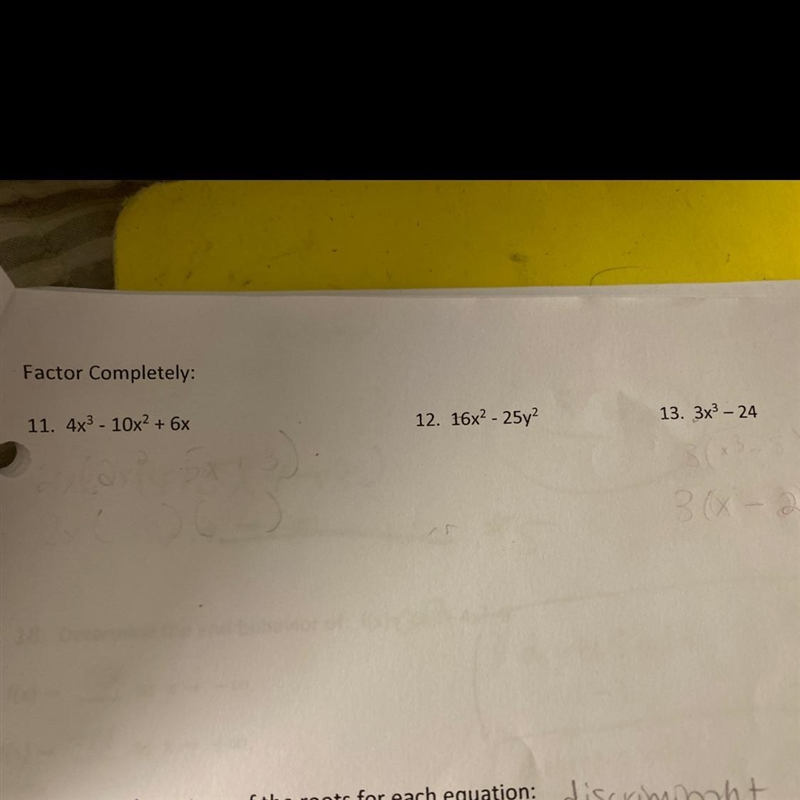 hi can i please have some help w/ these! i have my exam tomorrow!!! factoring algebra-example-1