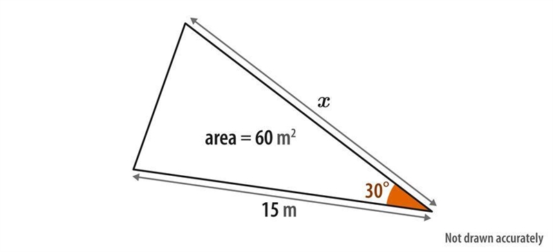 Work out the length x in the triangle-example-1