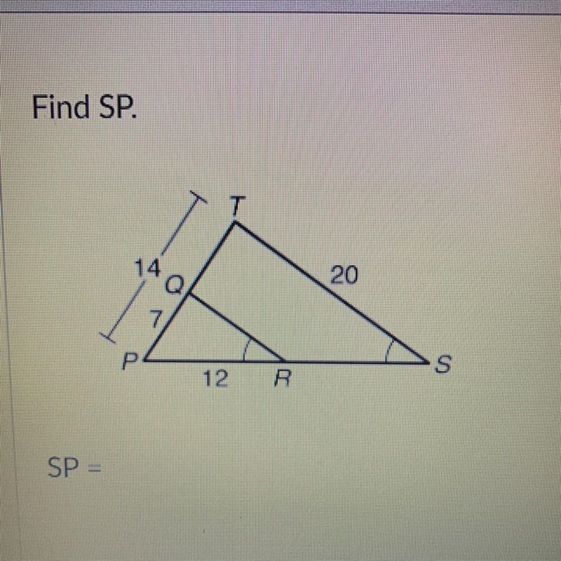 Find SP. 14 20 CS P 12 R SP = --example-1