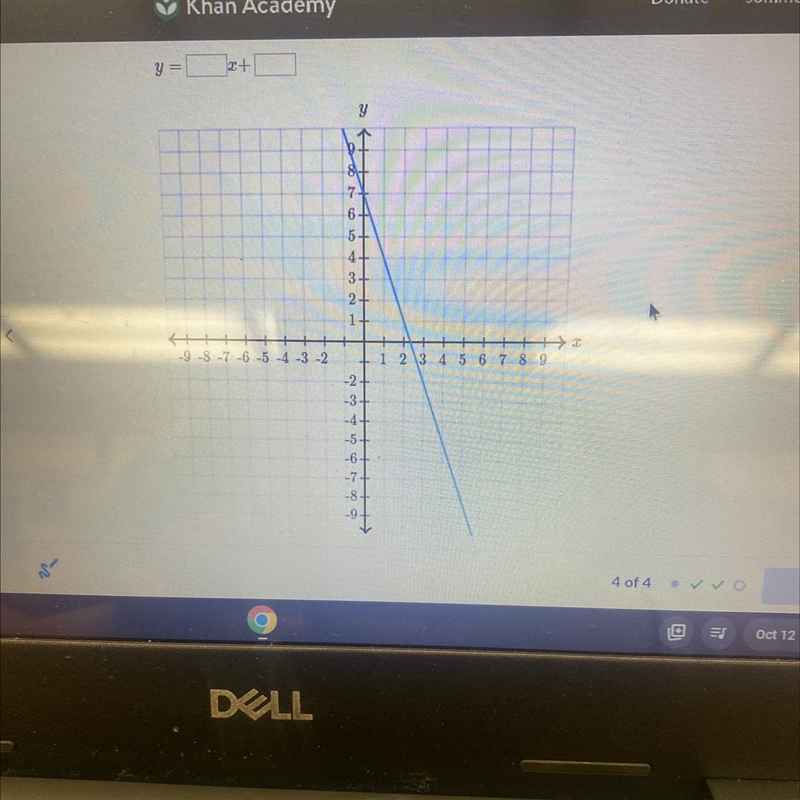 Find the equation of the line use exact numbers y=-example-1