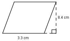 What is the area of the figure? The figure is not drawn to scale. A. 5.1 cm2 B. 11.7 cm-example-1