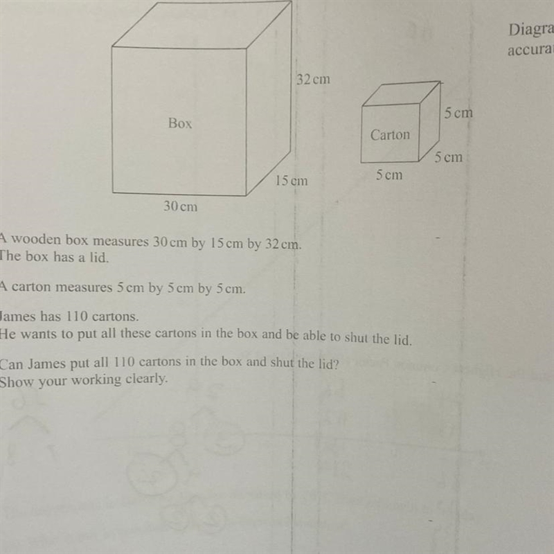 Box 30 cm 32 cm 15 cm A wooden box measures 30 cm by 15 cm by 32 cm. The box has a-example-1