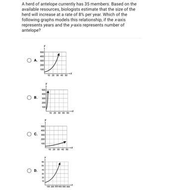 A herd of antelope currently has 35 members. Based on theavailable resources, biologists-example-1