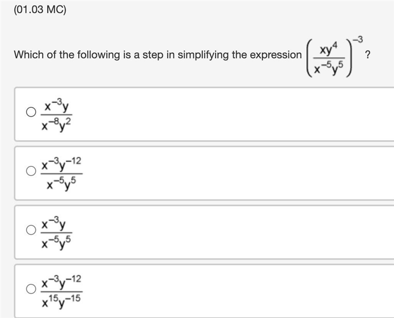 PLS HURRY 100 PINTS PLS I REALLY NEED HELP Which of the following is a step in simplifying-example-1