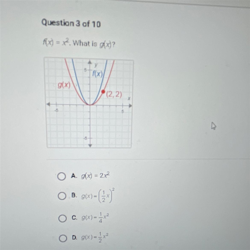 F(x) = x2. What is g(x)?-example-1