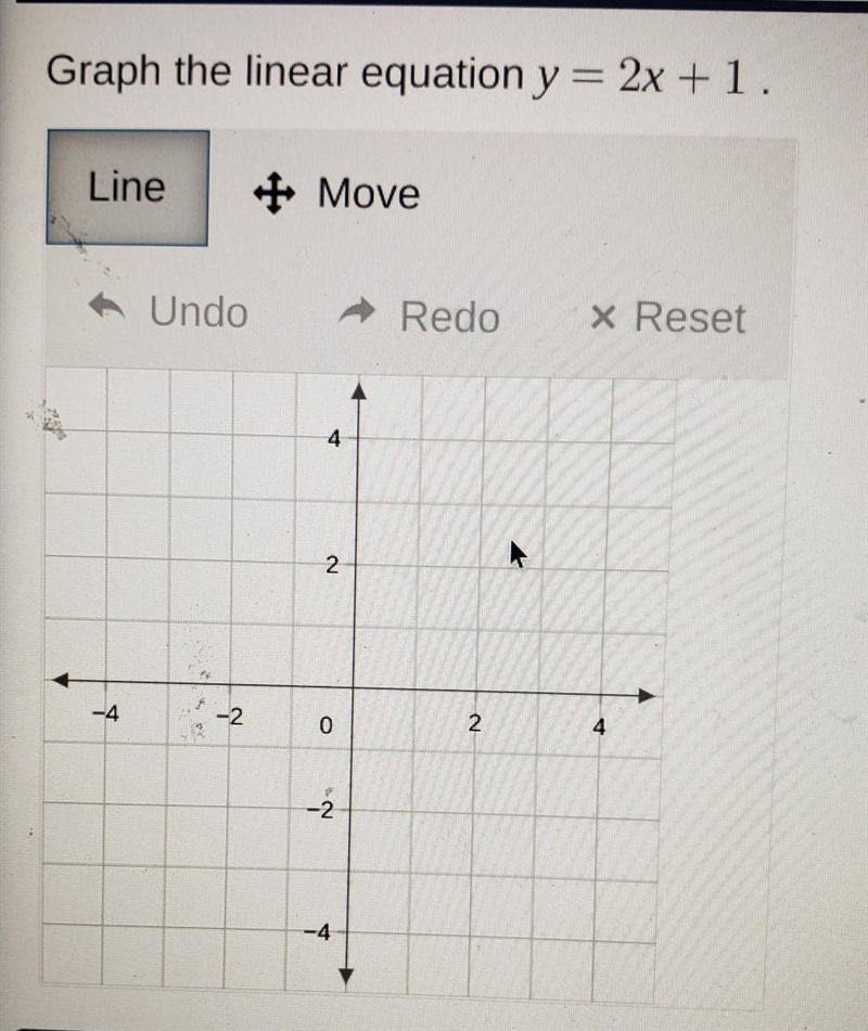 Graph the linear equation y = 2x + 1.​-example-1