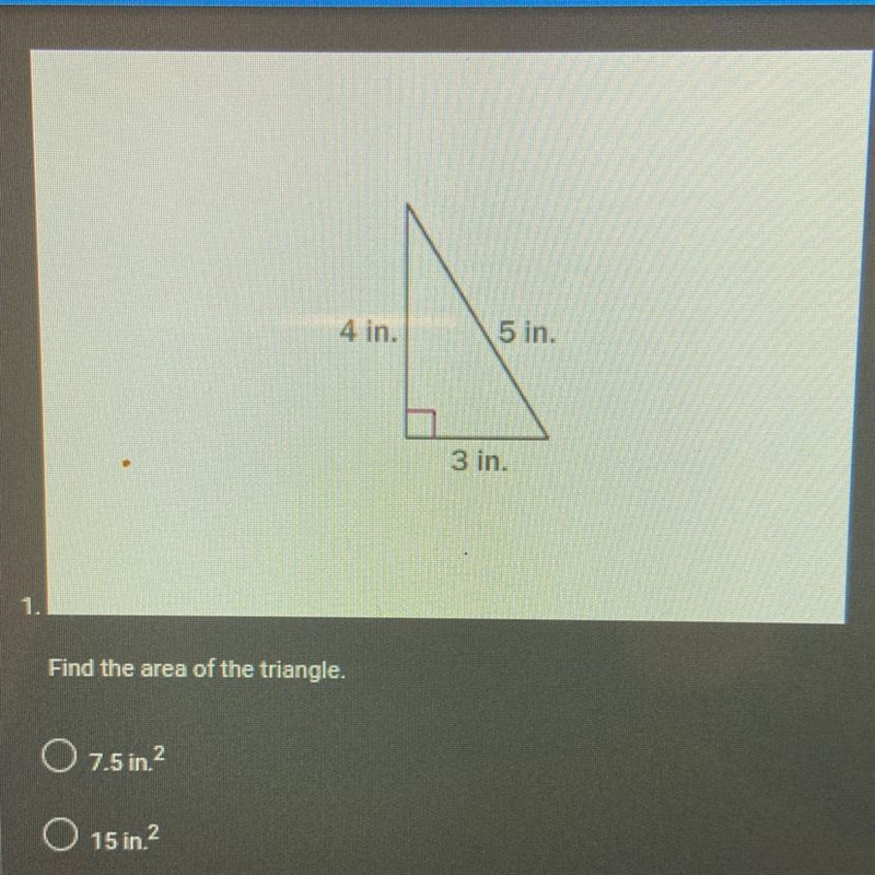 Find the area of the triangle-example-1