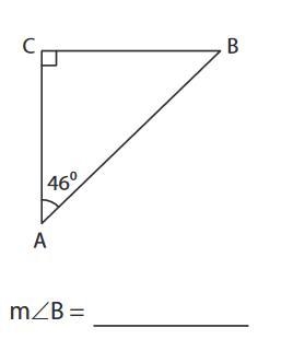 Find the measure of the indicated angle in each triangle. A) 90 B) 136 C) 180 D) 44-example-1