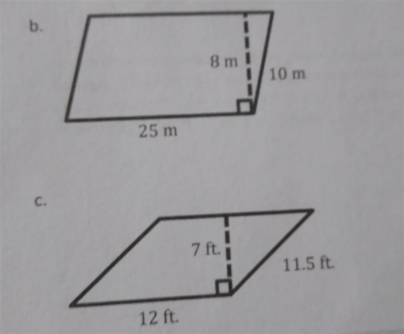 Find the area of each parallelogram below. ​-example-1