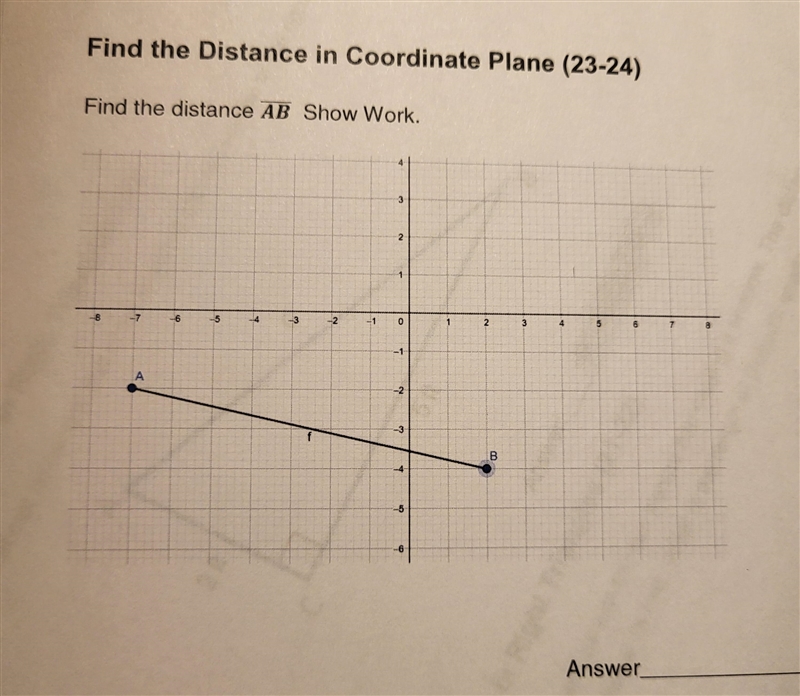 Help!! Pls Find the distance AB. Show work-example-1