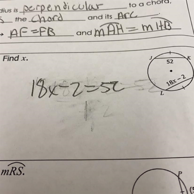 Help find x for this question-example-1