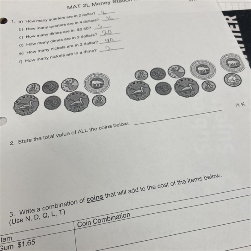 State all the total value (Canadian money)-example-1