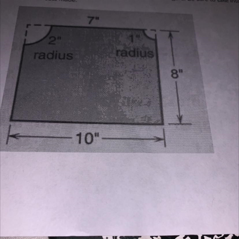 Find the perimeter of the steel plate shown in the figure. Be sure to take into account-example-1