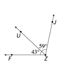 What is the measure of angle FZJ?-example-1