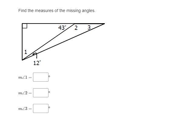 What is the answer for angles 1,2,3? Thanks-example-1