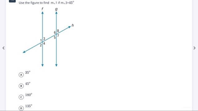 Use the figure to find m∠1 if m∠3= 4 5 o 45 o-example-1