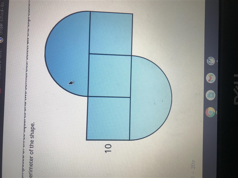 A 40+20 π B 80+ 20 π C 120+ 20 π D 300+100 π E 10+10+10 π+10+10+10 π Please give me-example-1