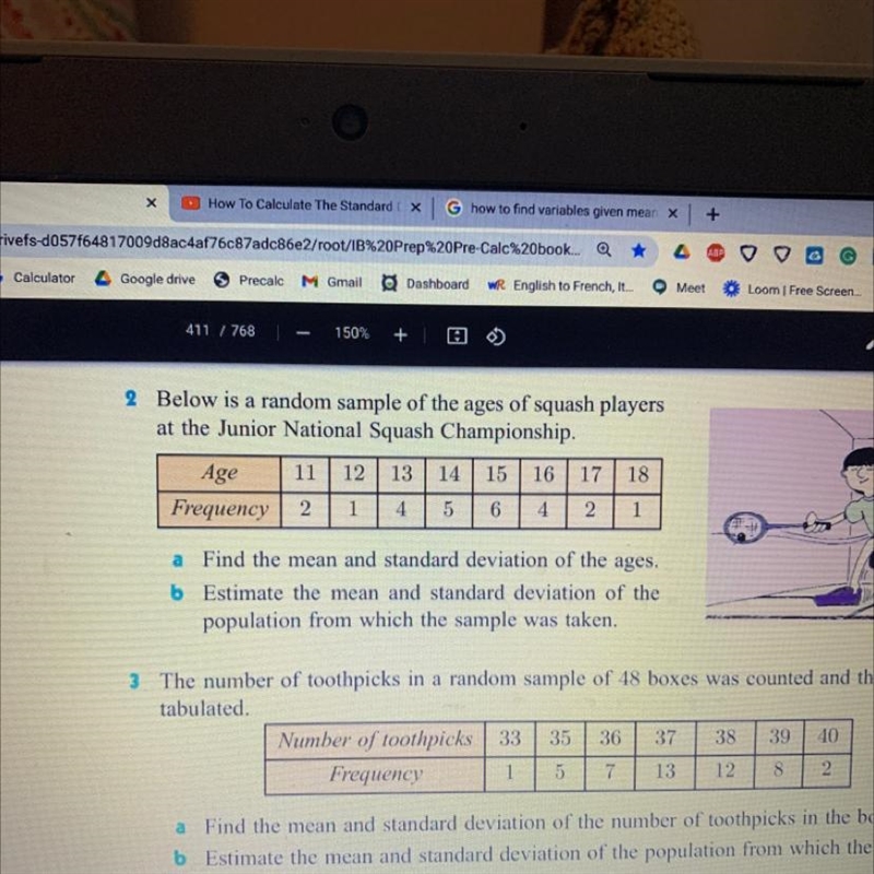 How do you estimate the mean and standard deviation of a population when you only-example-1