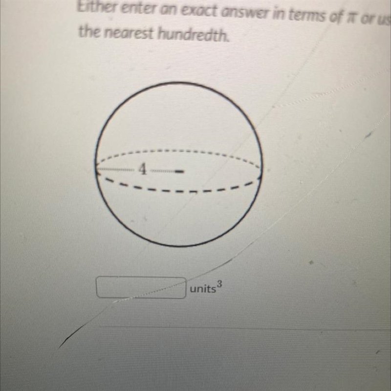 Find the volume of the sphere.-example-1