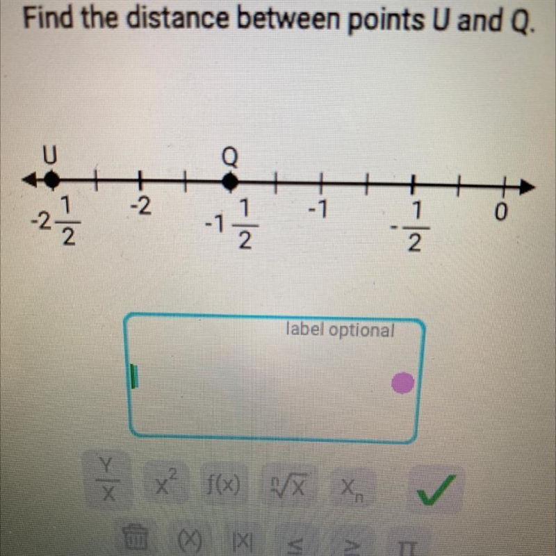 I need help please. Find the distance between Points U and Q.-example-1