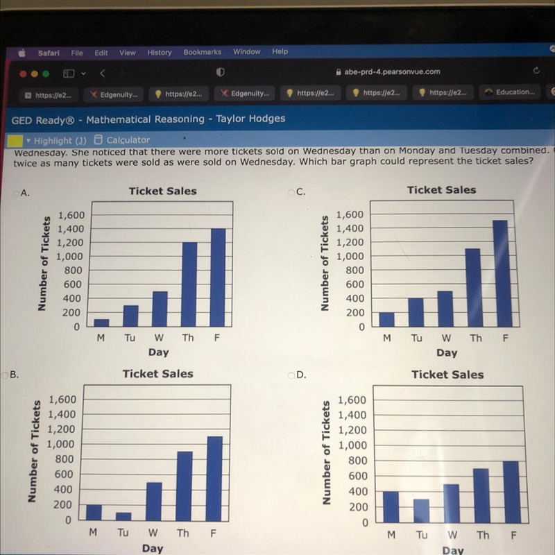 the manager of a six screen movie theater was analyzing the tick sales data for monday-example-1