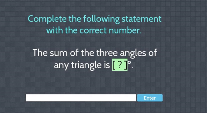 The sum of the three angles of any triangle is [ ? ]0.-example-1