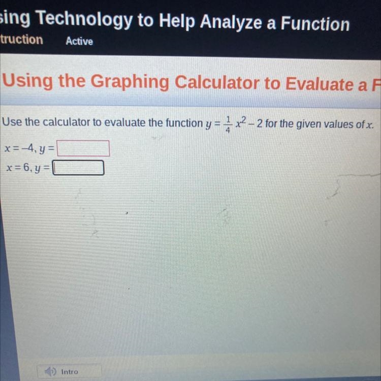 What y equals when x= -4 and when x= 6-example-1