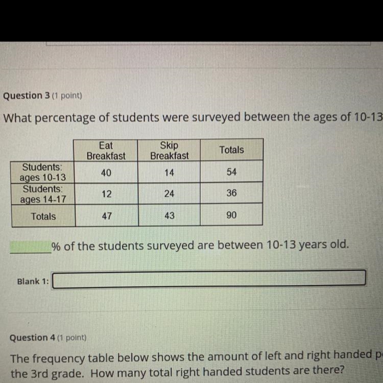 What percentage of students were surveyed between the ages of 10-13?-example-1