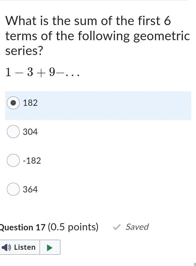 What is the sum of first 6 terms​-example-1