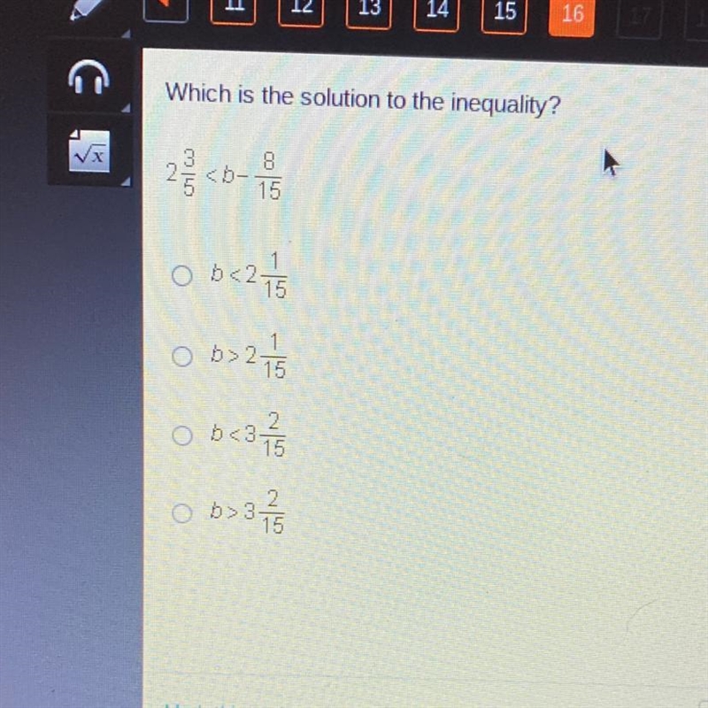 Which is the solution to the inequality? 2 3/5-example-1