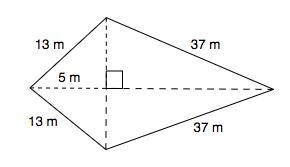 Identify the area of the kite.-example-1