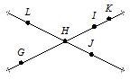 Which is a set of collinear points? A) G, H, I B) L, H, I C) G, H, J D) G, I, J-example-1