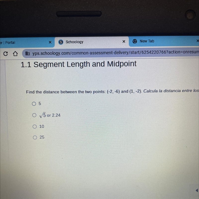 Find the distance between 2 points-example-1