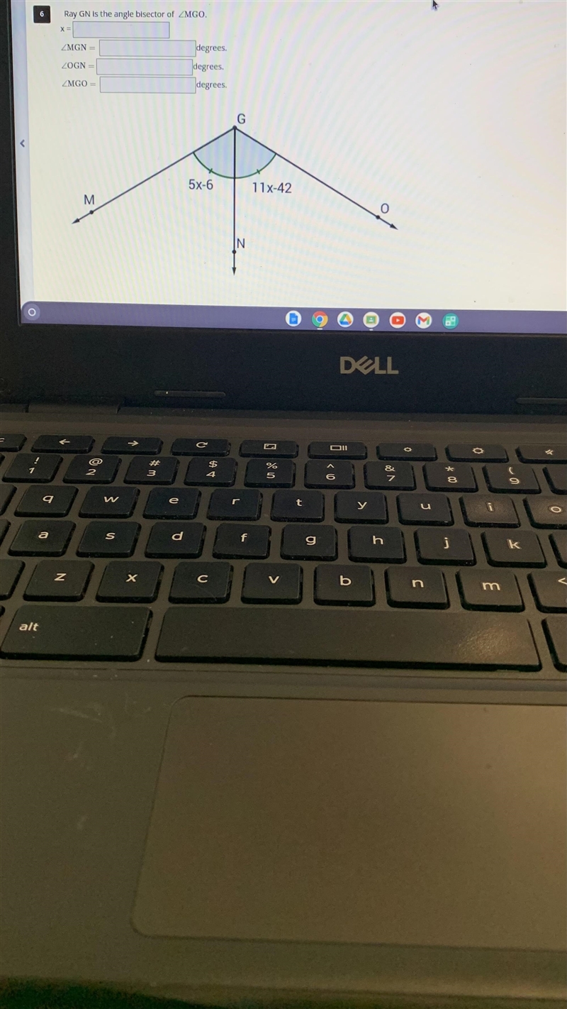 What is the degree of angle MGN? What is the degree of angle OGN? What is the degree-example-1