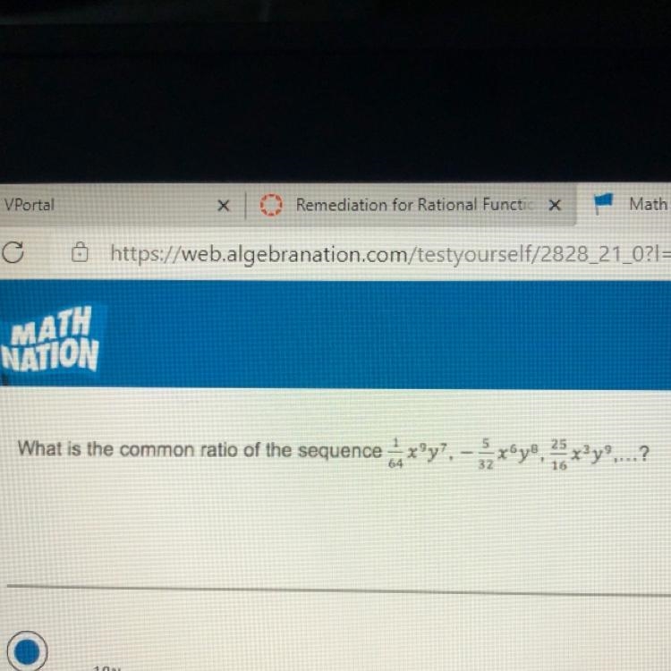 What is the common ratio of the sequence xºy?, -exy, 2x2y....?-example-1