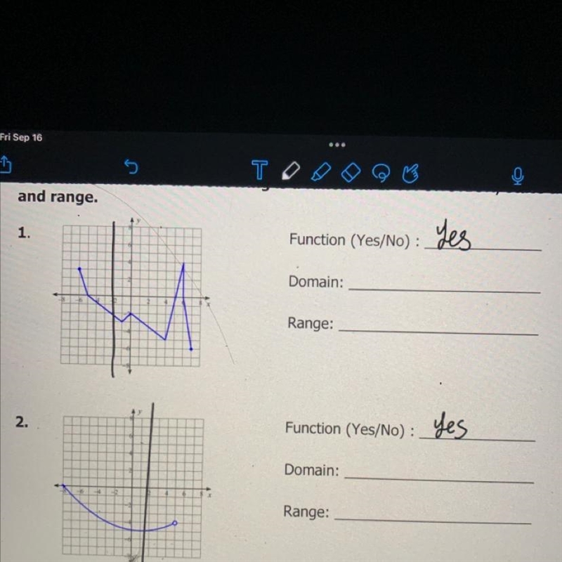 Image below, what are the domains and ranges?-example-1