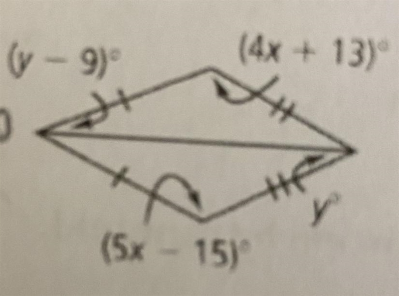 Algebra Find the value(s) of the variable(s) in each kite.-example-1