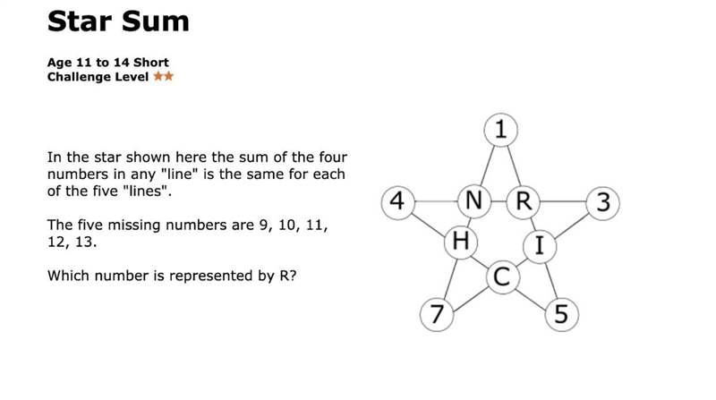 Please help find value of N,R,I,C,H (image attached below)-example-1