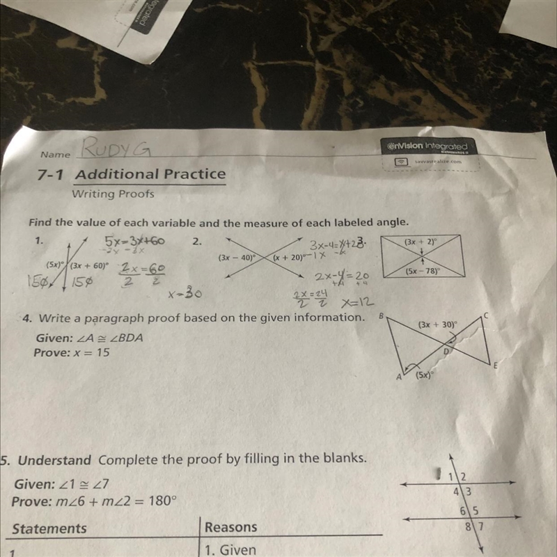 Need help writing the paragraph proof based on information given-example-1