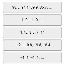 Sort the sequences according to whether they are arithmetic, geometric, or neither-example-1