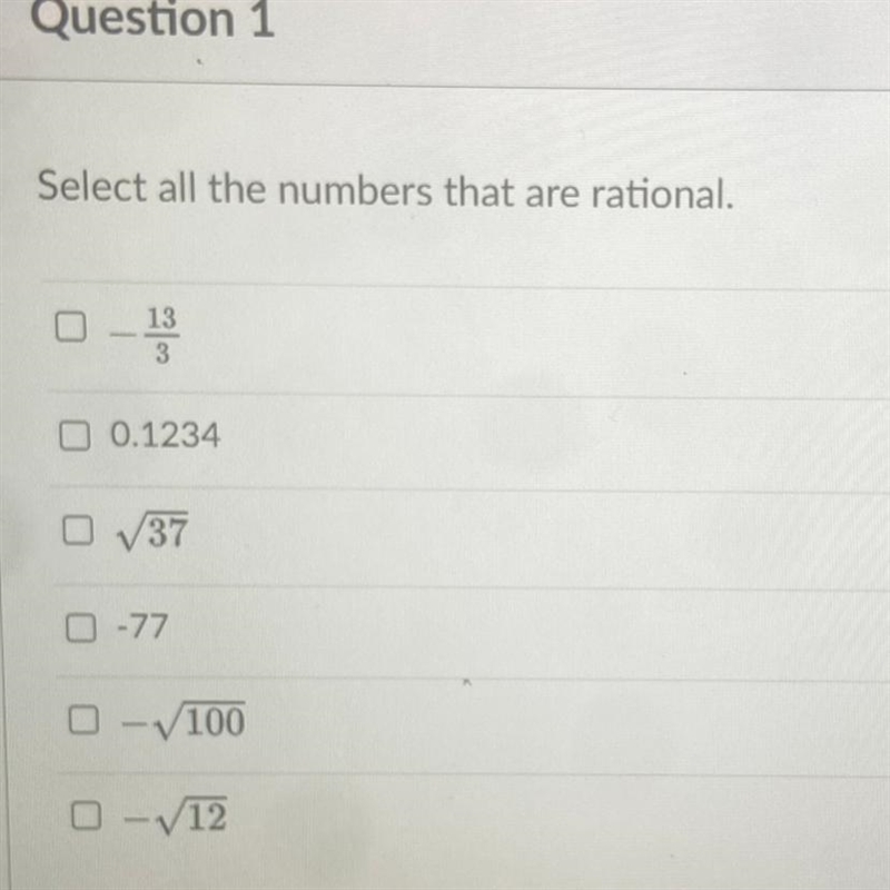 Select all the numbers that are rational-example-1