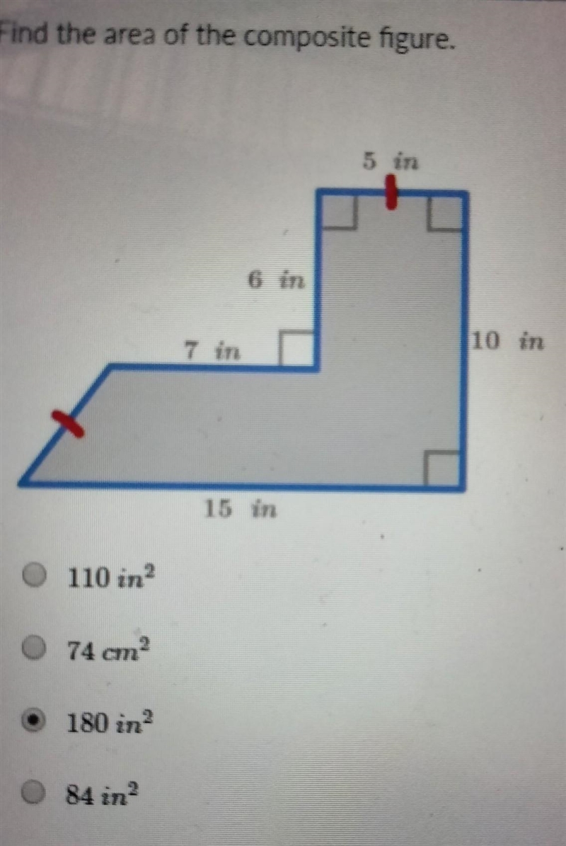 Find the area of the composite figure ​-example-1