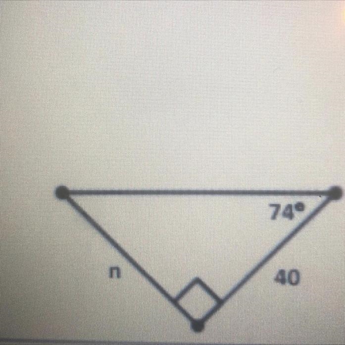 Find the missing side of the triangle SHOW YOUR WORK!!-example-1